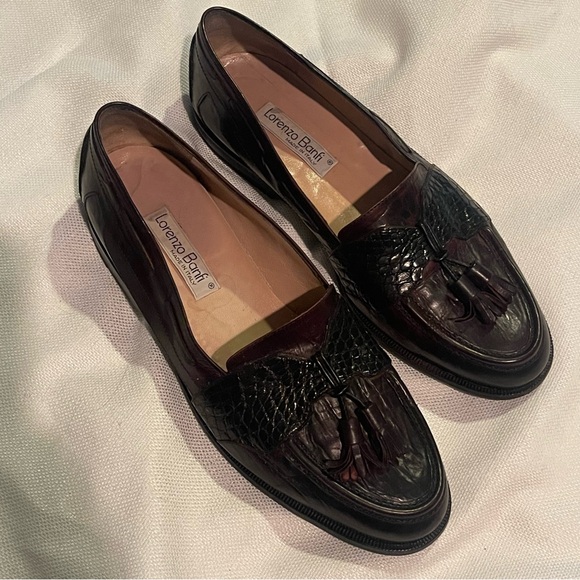 Lorenzo Banfi Men’s Two Tone Hand Made Italian Croc Leather Tassel Loafers US 10 - Picture 9 of 9